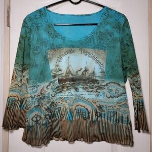 Y2K Mermaid Top Size M/L